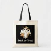 Tote Bag Happy Ghost Retro Hippie Vibe (Devant)