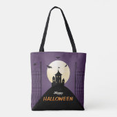 Tote Bag Happy Halloween Éffrayant Castle (Dos)