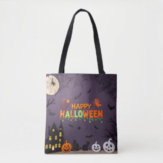 Tote Bag Happy Halloween Éffrayant & mignon Trick or Treat