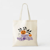 Tote Bag Happy Halloween fantôme citrouille chauve-souris t (Dos)