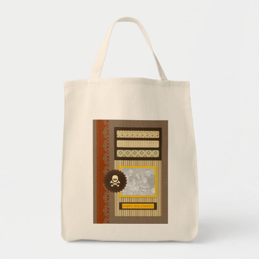 Tote Bag happy halloween (scrapbook) (Devant)