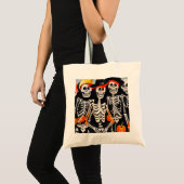 Tote Bag Happy Halloween Skeletons (Devant (produit))