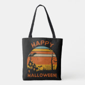 Tote Bag Happy Hallowen Retro Vintage (Dos)