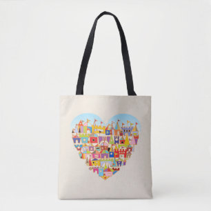 Tote Bag Happy Heart Village