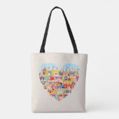 Tote Bag Happy Heart Village (Dos)