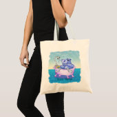 Tote Bag Happy Hippo Bath (Devant (produit))