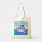 Tote Bag Happy Hippo Bath (Dos)