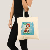 Tote Bag Happy Howliday Beardie (Devant (produit))
