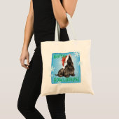 Tote Bag Happy Howlidays Scottish Terrier (Devant (produit))