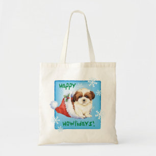 Tote Bag Happy Howlidays Shih Tzu