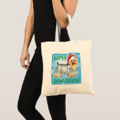 Tote Bag Happy Howlidays Silky Terrier (Devant (produit))