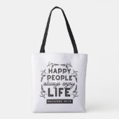 Tote Bag Happy Life with Faith – Proverbs 15:15 Art (Dos)
