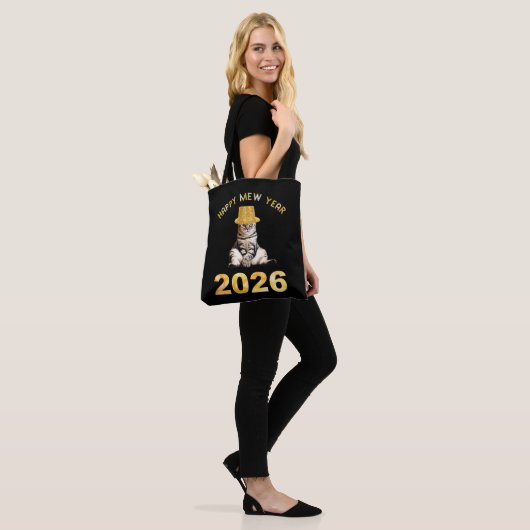 Tote Bag Happy Mew Year 2026 (Sur le modèle)