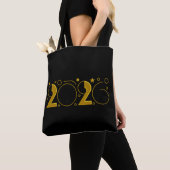 Tote Bag Happy New Year 2026 gold (De près)