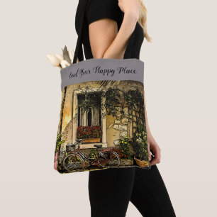 Tote Bag Happy Place, vélo,