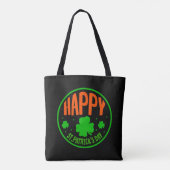Tote Bag Happy St. Patrick's Day Circle Design-63501 (Dos)