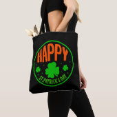 Tote Bag Happy St. Patrick's Day Circle Design-63501 (De près)
