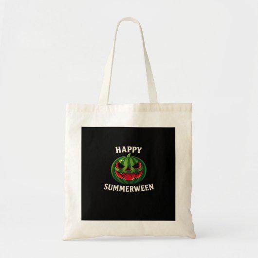 Tote Bag Happy Summerween Watermelon Jack O’ Lantern - Funn (Devant)