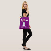 Tote Bag Happy Vibes Typographie Awesome Rainbow & Unicorn (Sur le modèle)