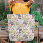 Tote Bag Happy Watercolor Floral Wedding Party<br><div class="desc">Happy Watercolor Florals Wedding Party Mort Bag #painted watercolor #modern botanical #floral wedding invitations #spring wedding #elegant #summer wedding #delightful wedding #happy colors</div>