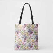 Tote Bag Happy Watercolor Floral Wedding Party (Devant)