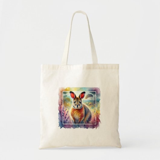 Tote Bag Hare Wallaby 030924AREF125 - Watercolor (Devant)