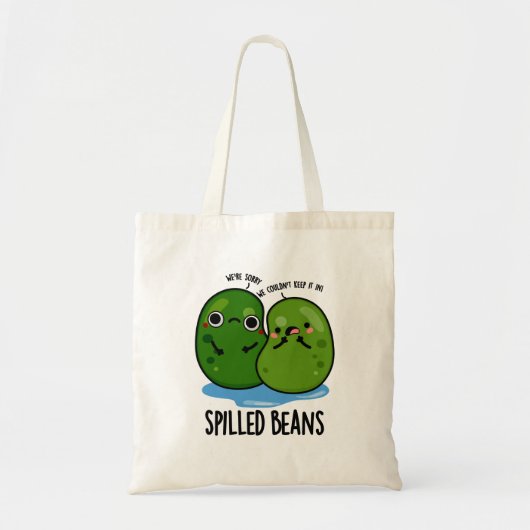 Tote Bag Haricots déversés Drôle Veggie Bean Pun (Devant)