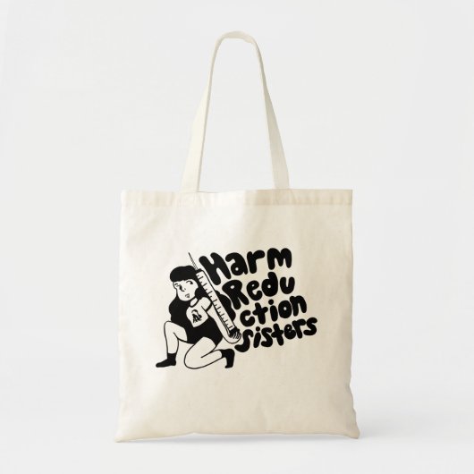 Tote Bag Harm Reduction Sisters Needle Girl (Devant)