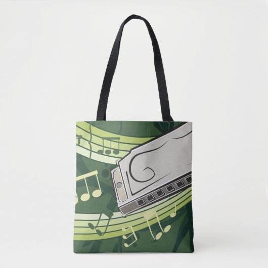 Tote Bag Harmonica Music (Devant)