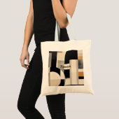 Tote Bag Harmonie dans les nuances : Composition abstraite (Devant (produit))