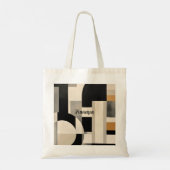 Tote Bag Harmonie dans les nuances : Composition abstraite (Dos)