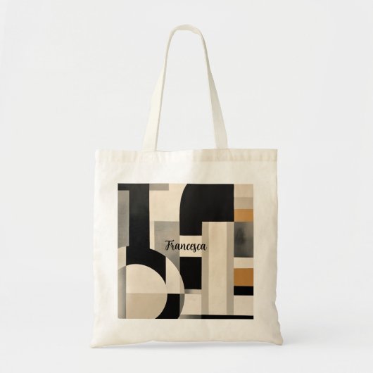 Tote Bag Harmonie dans les nuances : Composition abstraite (Devant)