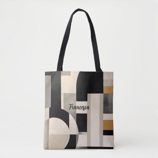 Tote Bag Harmonie dans les nuances : Composition abstraite (Devant)