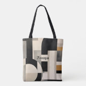 Tote Bag Harmonie dans les nuances : Composition abstraite (Dos)