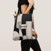 Tote Bag Harmonie dans les nuances : Composition abstraite (De près)