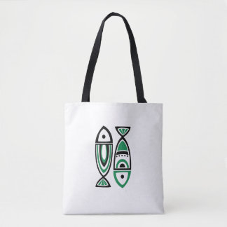 Tote Bag Harmonie de poissons tribaux