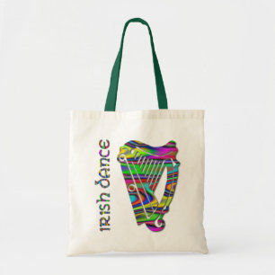 Tote Bag Harpe de couleur d'arc-en-ciel de danse