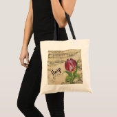Tote Bag Harpe Elegant Tulip Partition Vintage (Devant (produit))