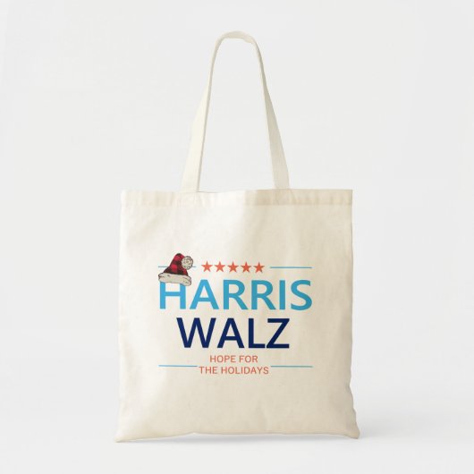 Tote Bag Harris Walz Noël espoir pour les fêtes Kamala (Devant)