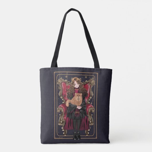 Tote Bag HARRY POTTER™ | Anime Hermione Granger assis (Dos)