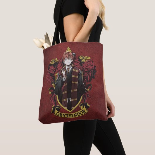 Tote Bag HARRY POTTER™ | Anime Ron Weasley House Crest (De près)