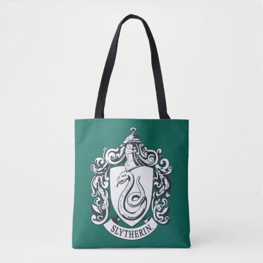 Tote Bag Harry Potter | Blason de Serpentard - Noir et Blan (Devant)