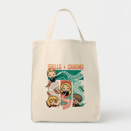 TOTE BAG HARRY POTTER™ | CARTOON SPELLS & CHARMS (Devant)
