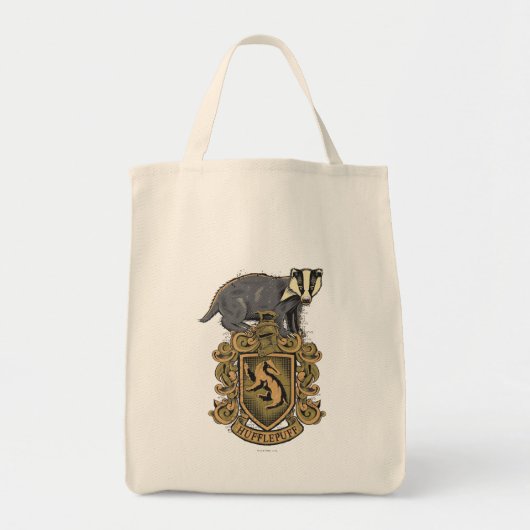 Tote Bag Harry Potter | Cimier de Hufflepuff avec Badger (Devant)