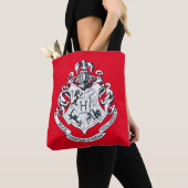 Tote Bag Harry Potter | Cimier de Poudlard - noir et blanc (De près)