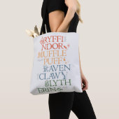 Tote Bag HARRY POTTER™ | Delicate Sketch HOGWARTS™ Houses (De près)