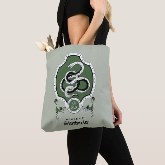 Tote Bag HARRY POTTER™ | Delicate Sketch SLYTHERIN™ Crest (De près)