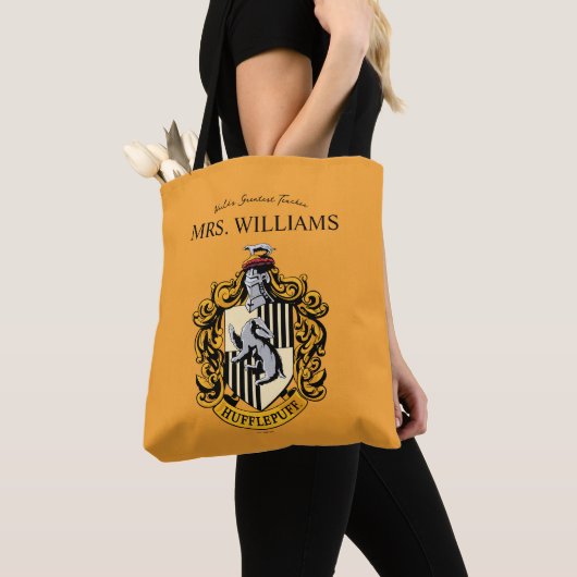 Tote Bag Harry Potter | Hufflepuff Enseignant Crest (De près)