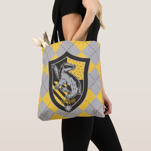 Tote Bag Harry Potter | Hufflepuff House Pride Crest (De près)
