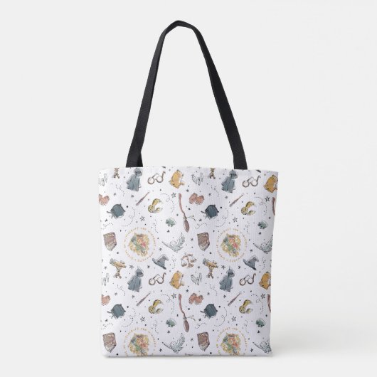 Tote Bag HARRY POTTER™ Icons Pattern (Dos)